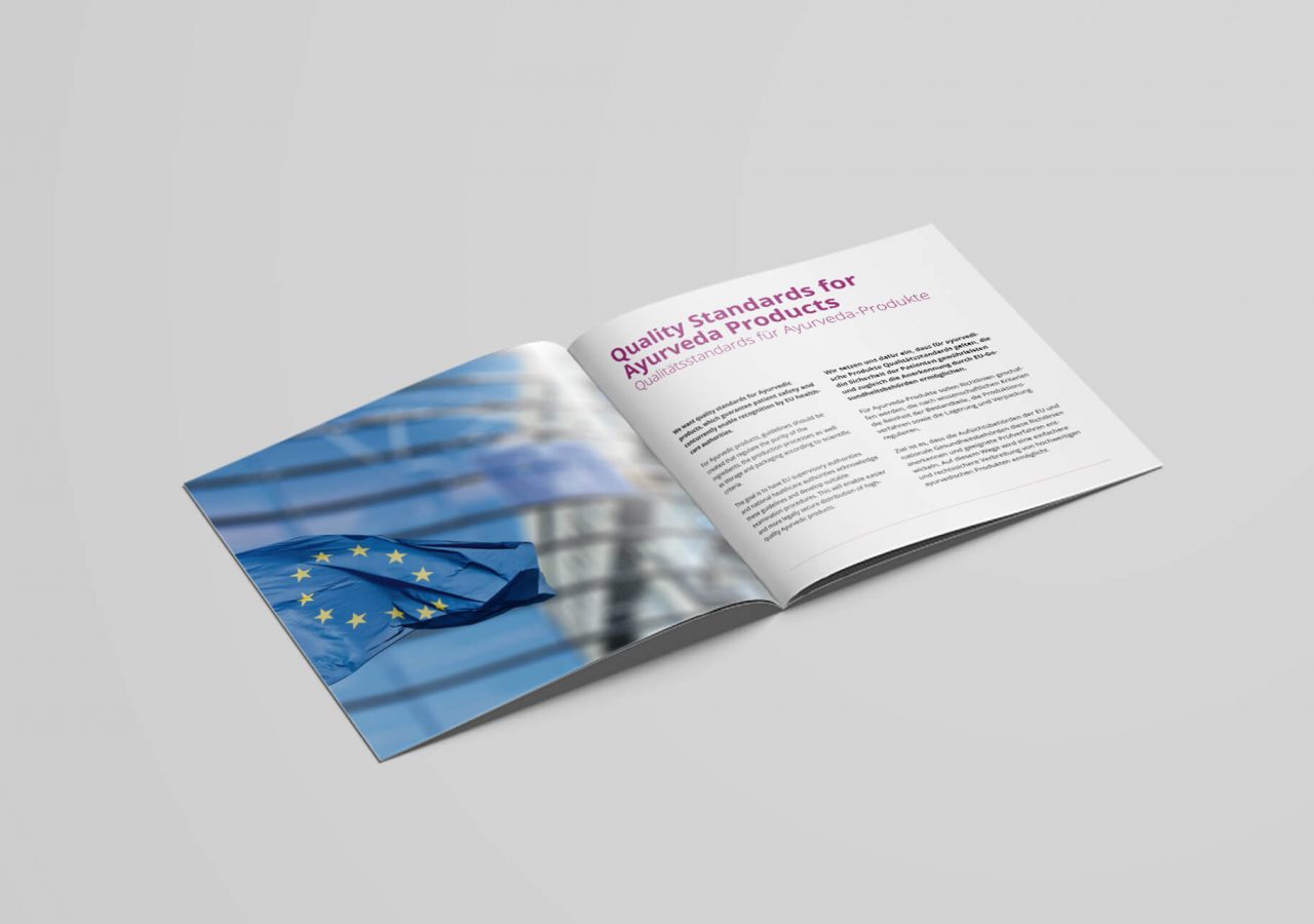 Innenseiten der Image-Broschüre der european ayurveda association (EUAA)