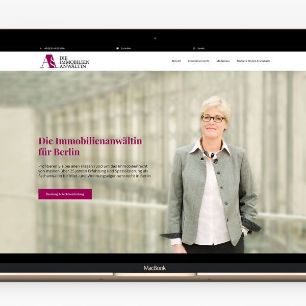 Die Immobilienanwältin Webdesign